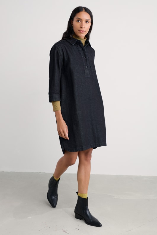 guidebok denim shirt klänning