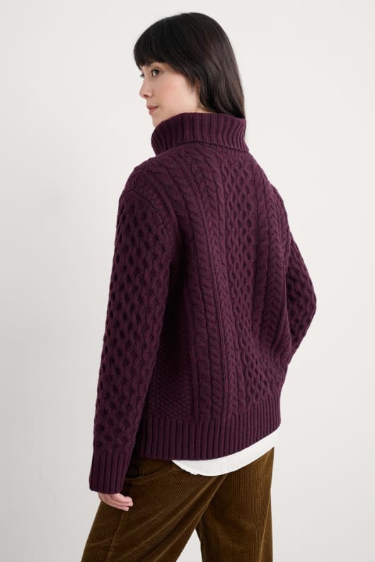 tallskog kabel-sticka merino jumper
