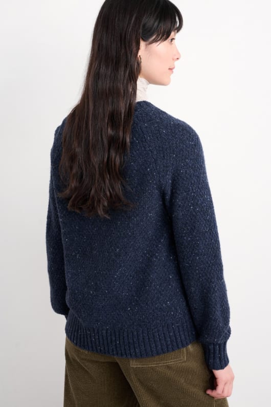 tressa kabel-stickad jumper