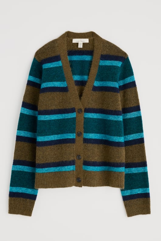 etsning v-neck cardigan innehåller mohair