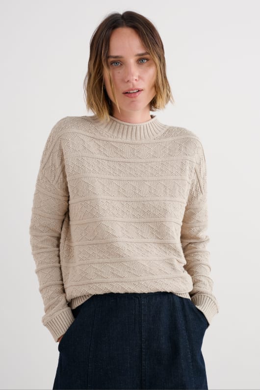 penkestle stickad jumper innehåller Återvunnen bomull
