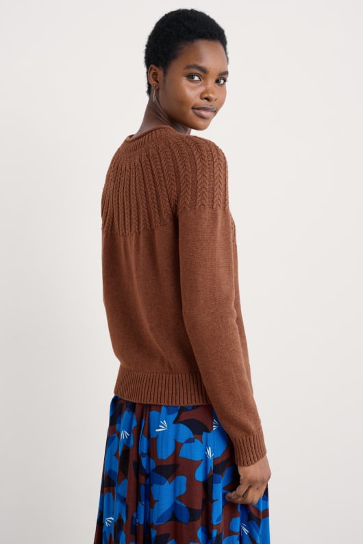 sten chatta ekologisk bomull jumper