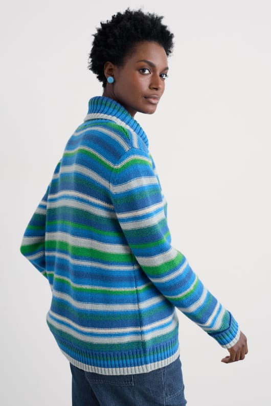 braque lammull blandning rulla neck jumper