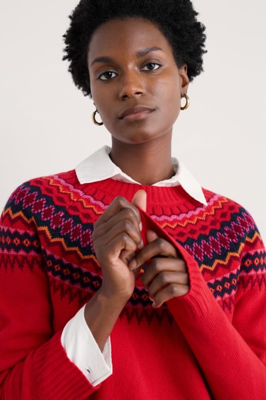 knorrhane huvud fair isle jumper