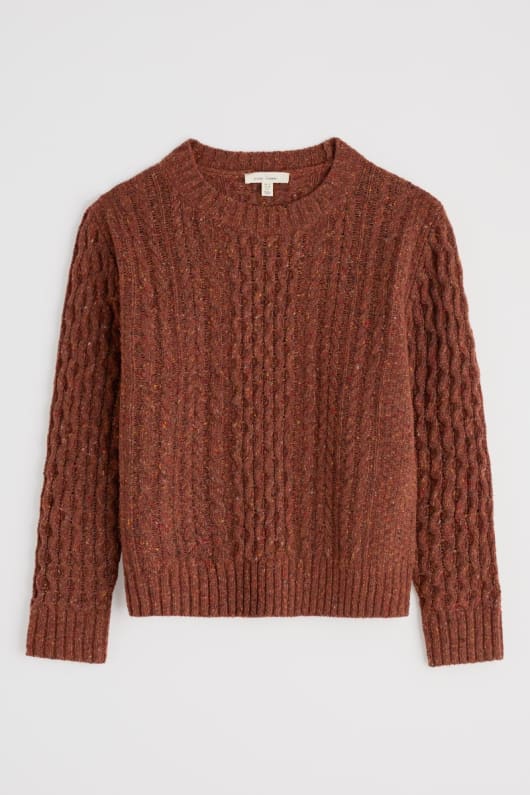 newlyn kabel-stickad jumper
