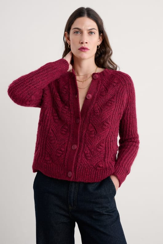 sand thistle mohair-blandning cardigan