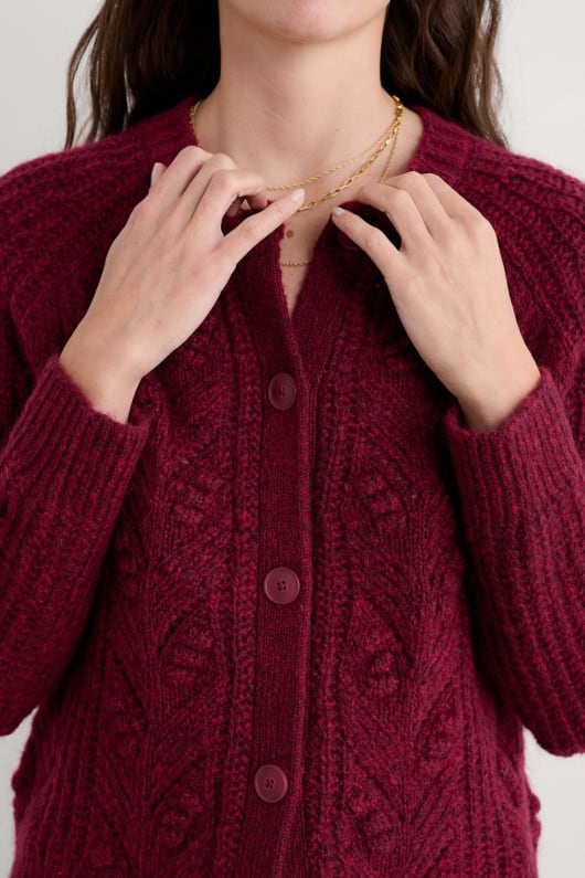 sand thistle mohair-blandning cardigan