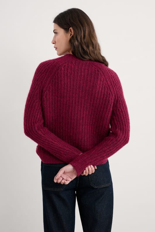 sand thistle mohair-blandning cardigan