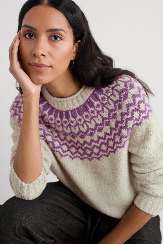 port kinnis fair isle bygel med merino