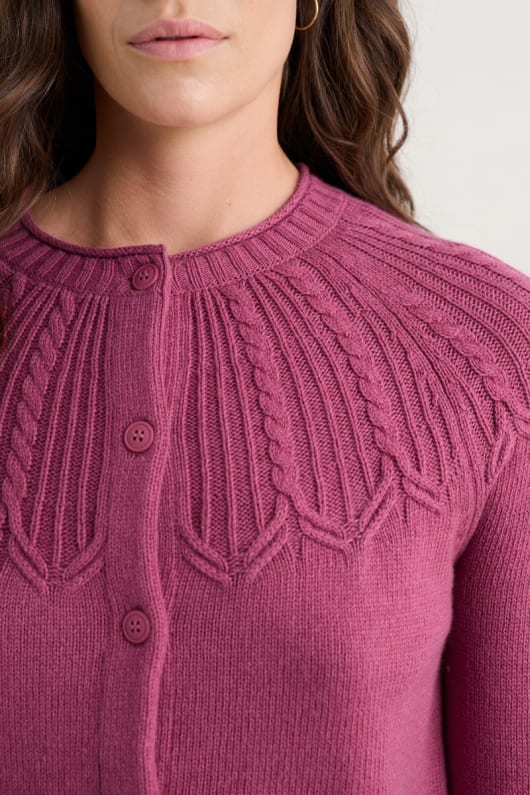 sand låten kabel-sy cardigan