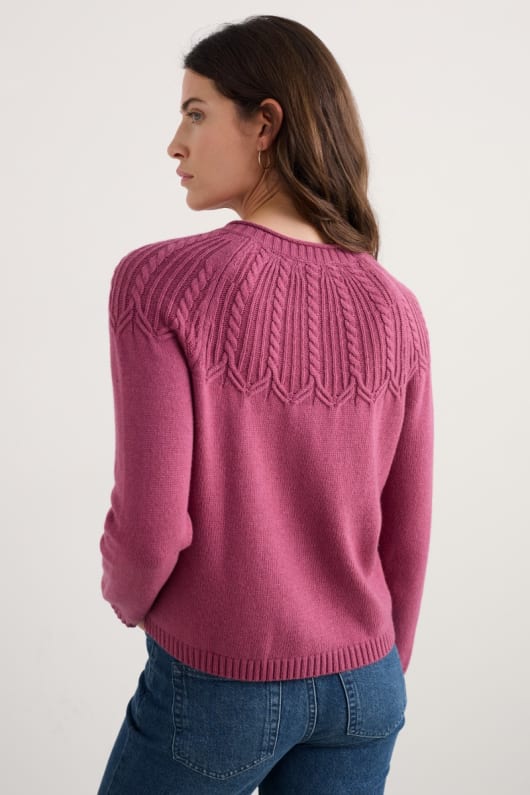 sand låten kabel-sy cardigan