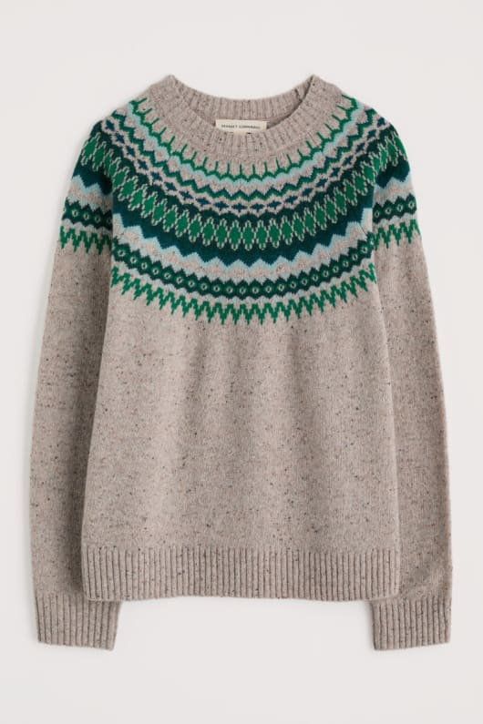 knorrhane huvud fair isle lammull jumper