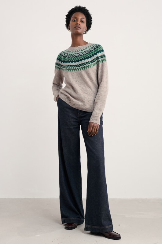 knorrhane huvud fair isle lammull jumper