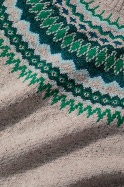 knorrhane huvud fair isle lammull jumper