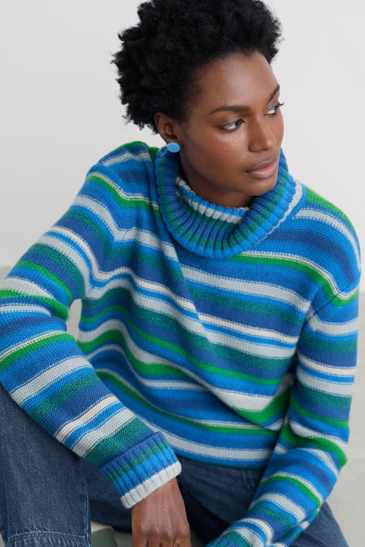 braque randig jumper med ull
