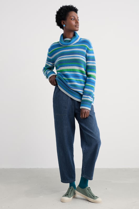 braque randig jumper med ull