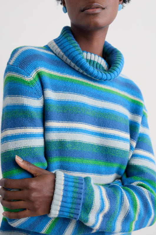 braque randig jumper med ull
