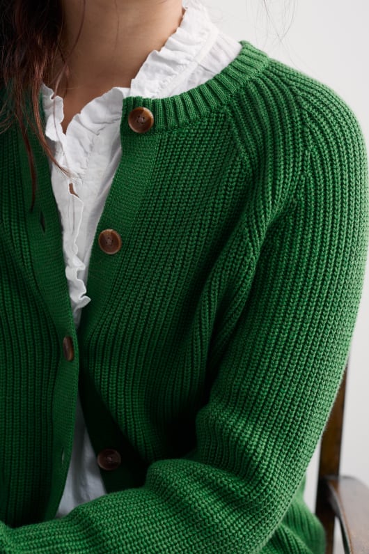 potters Äng ekologisk bomull stickad cardigan
