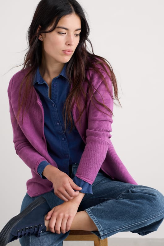 beslutsfattare bomull cardigan