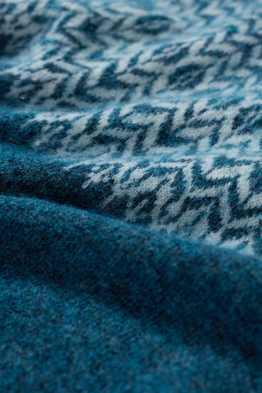 gran frost mohair-blandning fair isle jumper