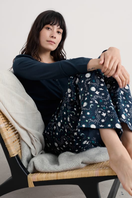 kvällen väg ekologisk bomull pyjamas