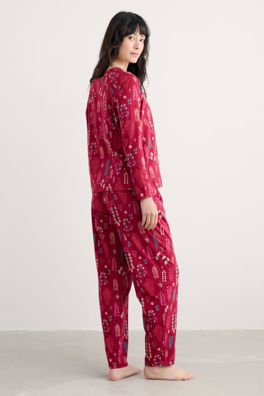 solen pyjamas i gots-certifierad ekologisk bomull jersey
