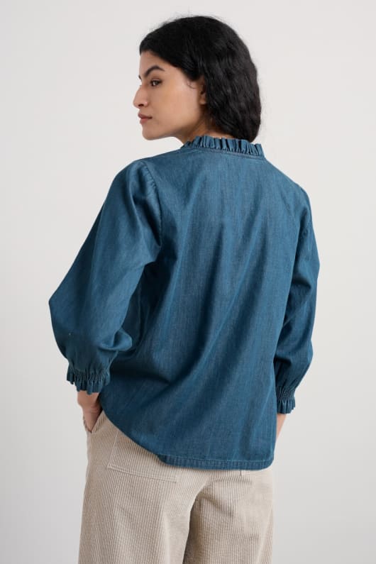 fjäder stjärniga chambray toppen