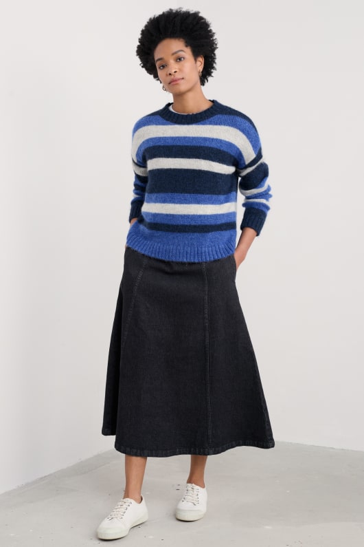 restharrow ankellång denim kjol