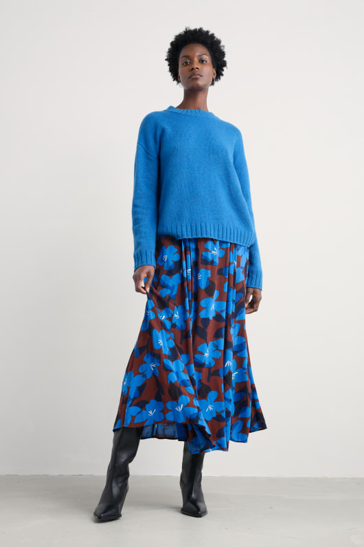 lethlean veckade maxi kjol