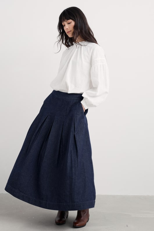 rosewall a-line midi-kjol