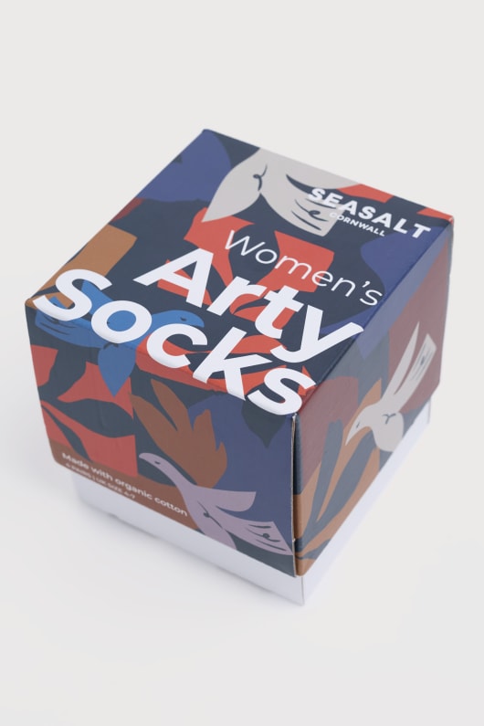 presentask med 4 kvinnor arty fågel strumpor