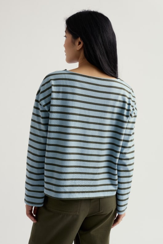 stranden båt ekologisk bomull jersey top