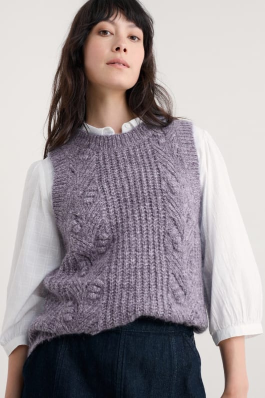 sand thistle mohair-blandning vest