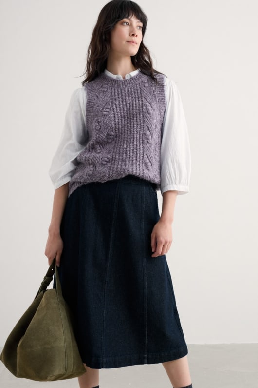 sand thistle mohair-blandning vest
