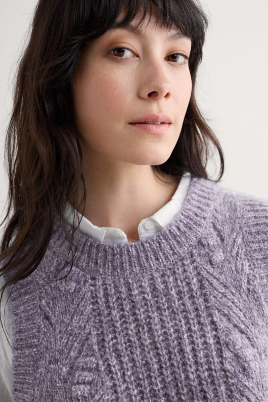 sand thistle mohair-blandning vest