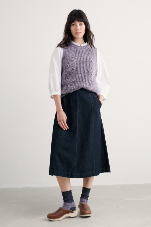sand thistle mohair-blandning vest