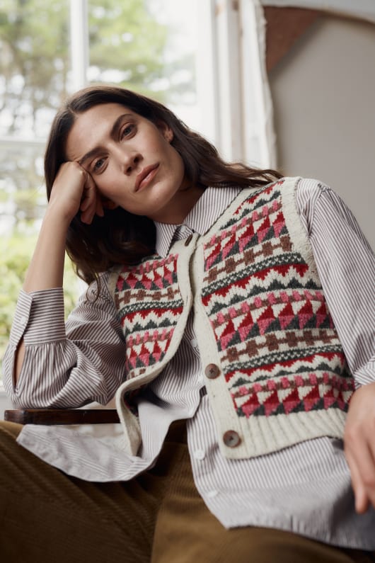 dawson plocka fair isle väst