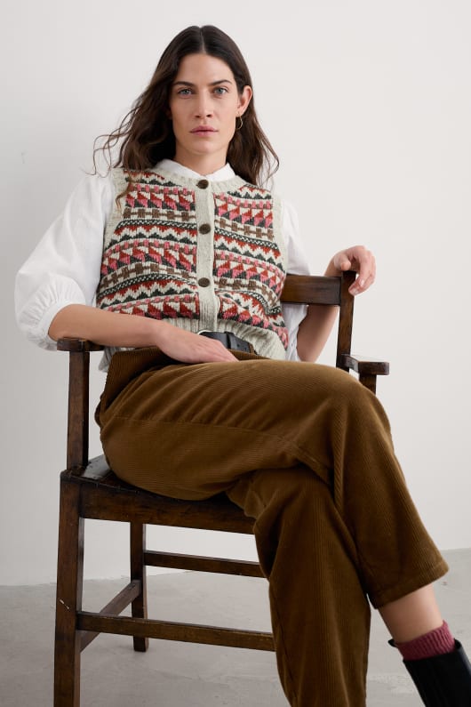 dawson plocka fair isle väst
