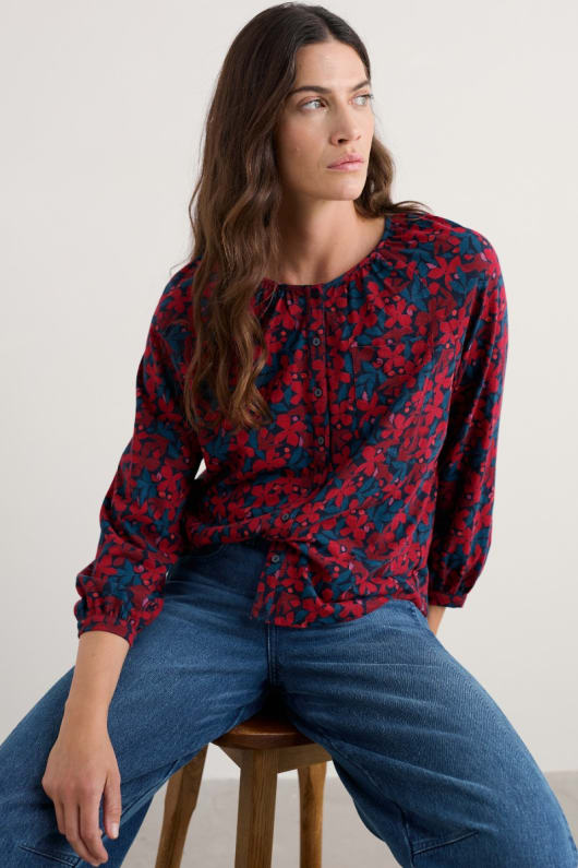 malva-knappen genom jersey top