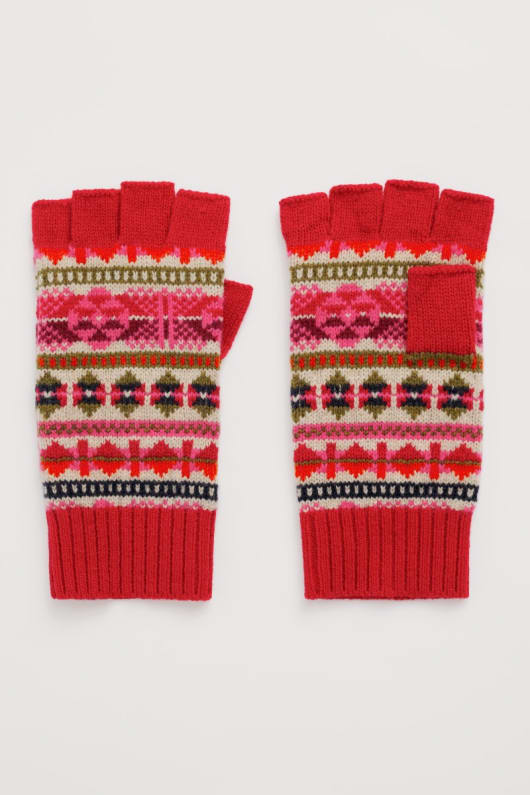 mabyn fair isle fingerless handskar