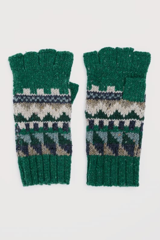 dag moon fair isle fingerless handskar